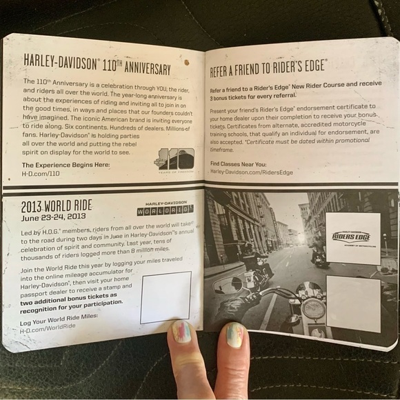 🏍 2013 Harley-Davidson Texas Independents Tour "Passport" Book (RARE) - Picture 7 of 7